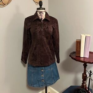 Dressbarn Chocolate Velvet Jacket